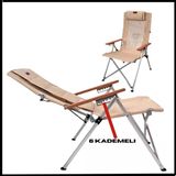 Uyguna-Yakala Bej- Taşıma Çantalı Katlanır Kamp Piknik Sandalyesi -6 Kademeli - Mlz.348