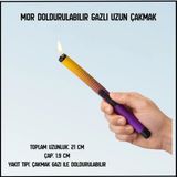 Uyguna-Yakala Mor Doldurulabilir Gazlı Uzun Çakmak-Ykt.274