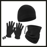 Uyguna-Yakala Siyah (Sbln.008) Savage Warm 3'Lu Kislik Set Polar Bere, Eldiven, Boyunluk-Pka.027