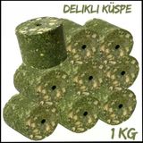 Uyguna-Yakala Yeşil - 1 Kg Paket Silindir - Sazan Yemi - Delikli Küspe - Mısır - Spe.151