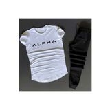 uyguntarz Unisex Alpha Beyaz Eşofman Takımı Düz Siyah Es916 ES916-Duz-Siyah