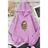 uyguntarz Unisex CuteAnime Baskılı Oversize Hoodie Kapüşonlu Sweatshirt KP-CUTEANİME