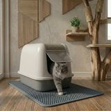 Uygur Home Kedi Tuvalet Önü Paspası - Kedi Kum Paspası - Gri - 45 x 60 cm