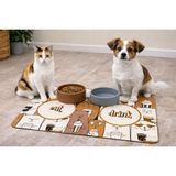 Uygur Home Kedi ve Köpek Için Mama Paspası (Kahverengi)