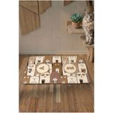 Uygur Home Krem Kedi Köpek Mama Paspası 40x60