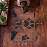 Uygur Home Xl- Tekir Kedi Elekli Kedi Kum Paspası - Petek Dokulu Kedi Kumu Yakalama Paspası - 60X80 cm - Kahverengi