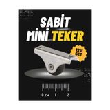 UYGUR TEKER A.Ş Sabit Mini Mobilya Tekerleği 20 mm – Masa, Sehpa, Kitaplık, Baza Uyumlu Teker