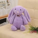 Uyku Arkadaşım PAPYONLU Uzun Kulak Bunny Peluş Tavşan 65 cm (Mor)
