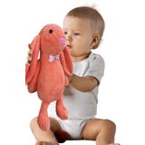 Uyku Arkadaşım PAPYONLU Uzun Kulak Bunny Peluş Tavşan 65 cm Nar Çiçeği
