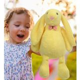 Uyku Arkadaşım PAPYONLU Uzun Kulak Bunny Peluş Tavşan 65 cm (Sarı)
