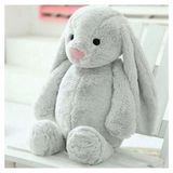 Uyku Arkadaşım Uzun Kulak Bunny Peluş Tavşan 65 cm Gri - 0 - 19 lt - Çok Renkli