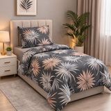 Uyku Life Uykulife Gece Gölgesi Desen Modern Tek Kişilik Nevresim Seti - Gri - 160 x 220 cm