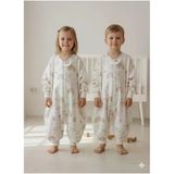 Uyku Tulumu, %100 Doğal Pamuk, Çift Kat Pazen Kumaş, Unisex, 1.0 Tog, 20-24 Derece, Bej, 0-6 Ay