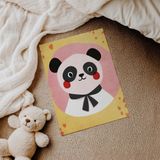 Uykucu Panda Çocuk Odası Duvar Posteri Çerçeveli Tablo Duvar Dekorasyonu - 30 x 40 - Çerçevesiz Poster