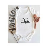 Uykucu PAnda Kısa Kol Organik Bebek Body 019-AABCCDE, 3 Yaş