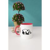 Uykucu Panda Kupa Bardak Kırmızı - 1 Adet - 300 ml