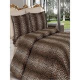 Uykulife Leopar Desen Çift Kişilik Lastikli Çarşaflı Nevresim Takımı - 200 x 220 cm