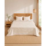 Uykuperest Bloomy Bej Kapitoneli Yatak Örtüsü Seti Tek Kişilik 180X235 1 Adet Yastık Alezi - Bej - Pudra