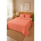 Uykuperest Bloomy Somon Kapitoneli Pike Takımı Battal Boy 220X235 2 Yastık Alezi