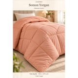 UYKUPEREST Somon Yorgan 155x215 cm Tek Kişilik Microfiber Silikon Dolgulu 4 Mevsim