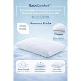 Uykuva Form Basiccomfort™ Premium Hava Katmanlı Boyun Destekli Ortopedik Ergonomik Visco Yastık 60*40*13 Cm Beyaz
