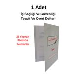 UYSAL Iş Sağlığı Ve Iş Güvenliği Tespit Öneri Defteri 3 Nüsha 25 Yaprak Numaralı (1 Adet)
