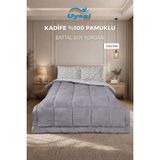 Uysal Kadife Yorgan %100 Pamuklu Gri Battal - 220 x 240 cm