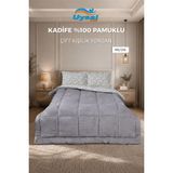 Uysal Kadife Yorgan %100 Pamuklu Gri Çift - 195 x 215 cm