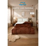 Uysal Kadife Yorgan %100 Pamuklu Kahverengi Çift - 195 x 215 cm