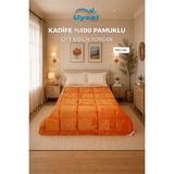 Uysal Kadife Yorgan %100 Pamuklu Turuncu Çift - 195 x 215 cm - Turucu
