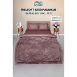 UYSAL WELSOFT AKFİL BATTAL BOY UYKU SETİ 220x240 GÜL KURUSU