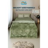 UYSAL WELSOFT AKFİL BATTAL BOY UYKU SETİ 220x240 YEŞİL