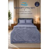 UYSAL WELSOFT AKFİL ÇİFT KİŞİLİK UYKU SETİ 195x215 ANTRASİT