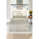 UYSAL WELSOFT AKFİL TEK KİŞİLİK UYKU SETİ 155x215 BEJ