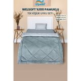 UYSAL WELSOFT AKFİL TEK KİŞİLİK UYKU SETİ 155x215 GRİ