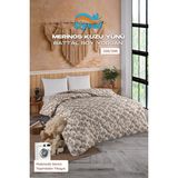 Uysal Yorgan Merinos Kuzu Yünü Yorgan %100 Pamuklu Kuzu Desenli V1 Battal Boy - 220 x 240 cm - Çok Renkli