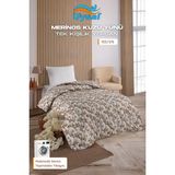 Uysal Yorgan Merinos Kuzu Yünü Yorgan %100 Pamuklu Kuzu Desenli V1 Tek Kişilik - 155 x 215 cm - Çok Renkli