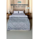 Uysal Yorgan Welsoft %100 Pamuklu Battal Boy Yorgan GRİ - Gri - 220 x 240 cm