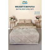 Uysal Yorgan Welsoft 5 Boyutlu Battal Boy Uyku Seti BEJ