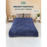 Uysal Yorgan Welsoft 5 Boyutlu Battal Boy Yorgan - 220 x 240 cm - Lacivert - 1