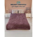 Uysal Yorgan Welsoft 5 Boyutlu Çift Kişilik Uyku Seti - Gül Kurusu