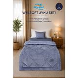 Uysal Yorgan Welsoft Akfil Tek Kişilik Uyku Seti Antrasit