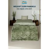 Uysal Yorgan Welsoft Akfil Tek Kişilik Uyku Seti YEŞİL - Yeşil