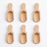 Uyt Life 6 Adet Ahşap Baharat Kaşığı Seti - Doğal Kayın Ağacı Küçük Boy Baharat Ölçeği, Tuz, Şeker İçin Dekoratif Mutfak Gereçleri - 7 cm Mini Ahşap Baharat Küreği