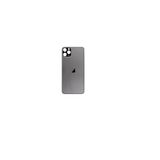 Uyumlu İphone 11 Pro Max Arka Kapak Lazer Kesim ( Pil Kapağı) Cam -- Space Gray
