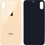 Uyumlu İphone Xs Arka Kapak Lazer Kesim ( Pil Kapağı) Cam - - Gold