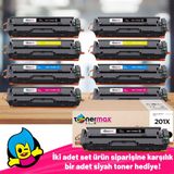 Uyumlu Tonermax Hp 201X / CF400X Muadil Toner 2'li Avantaj Paket + 1 Siyah Hediye / M252 / M274 / M277