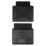 Uyumlu Znth Border Keyboard 8" Inç Universal Bluetooh Bağlantılı Standlı Klavyeli Tablet Kılıfı-Siyah
