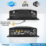 Uzaktan izlemeli 4 Kanal 1080P GPS 4G WIFI B6204 Profesyonel HDD/SD Mobil DVR Kayıt Cihazı