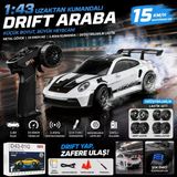 Uzaktan Kumandalı 1:43 Metal Drift Araba 15 Km/H Hız | 2.4Ghz Kumanda Şarjlı Rc Yarış Arabası